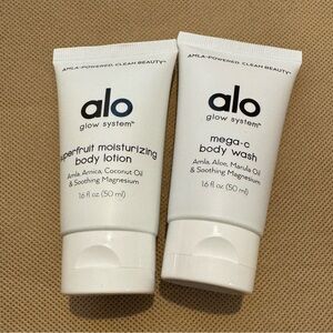 Alo Glow System Body Lotion and Body Wash Travel Set